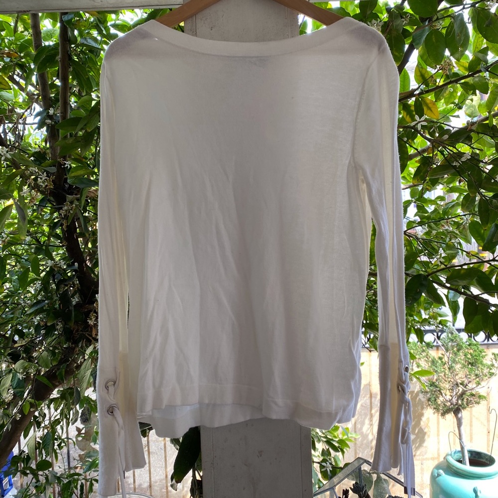 Ralph Lauren white Bell sleeve blouse